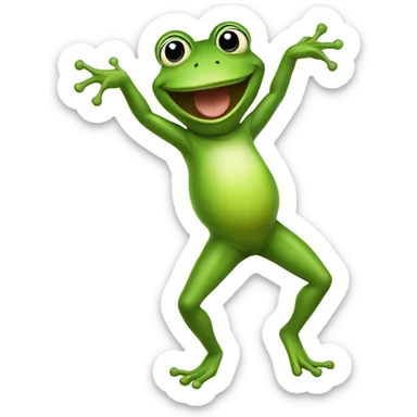 frog dancing sticker