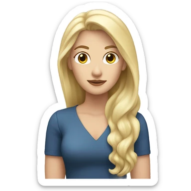 Blonde white woman and Brunette white eoman holding sticker