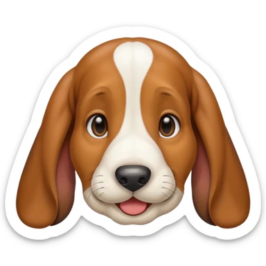 smile Basset Hound baby sticker