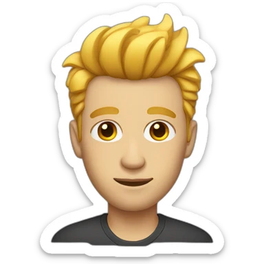 Men with quiff hairstyle  sticker