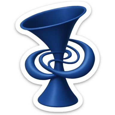 People are being sucked into a dark blue funnel sticker