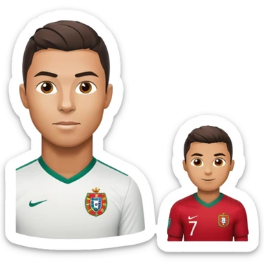 Cristiano Ronaldo soccer player in Portugal jersey number 7 sticker