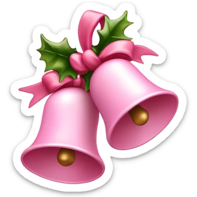 Light pink Christmas bells sticker