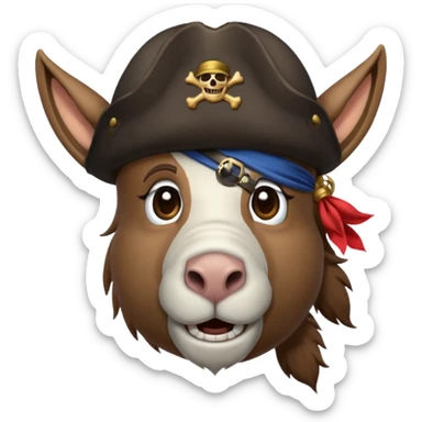 pirate donkey  sticker