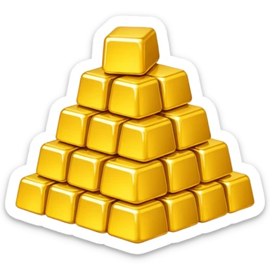 Tons of gold, a pile of gold sticker