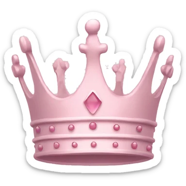 pale pink crown sticker