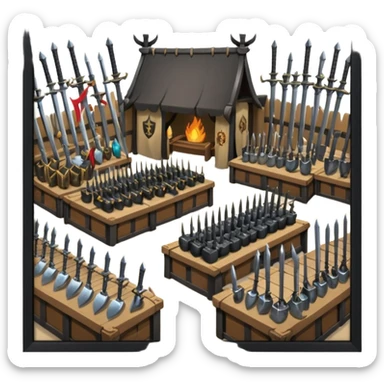 weapon market where we buy sword ,armor, potion  sticker