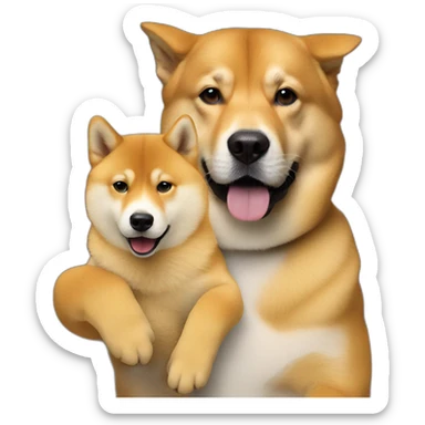 trump holding doge sticker