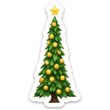 New Year tree sticker