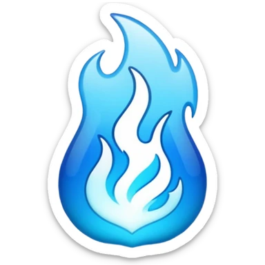 iphone blue fire emoji sticker