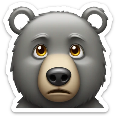 realistic-grey-bear-crying-with-tears-from-eyes sticker