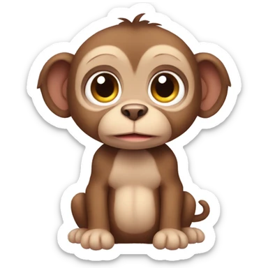 Puppy monkey baby sticker