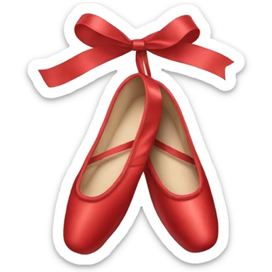 red ballet shoes sticker