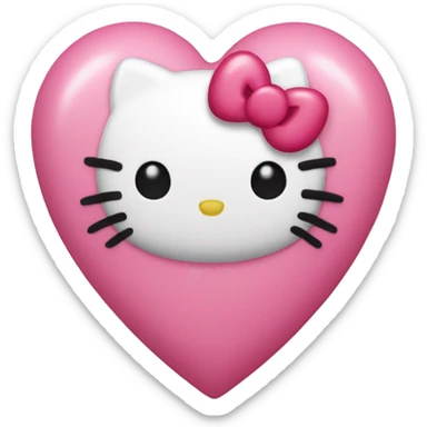 Hello kitty heart  sticker