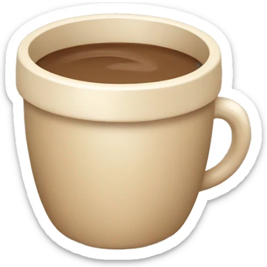 Beige asthetic coffecup sticker