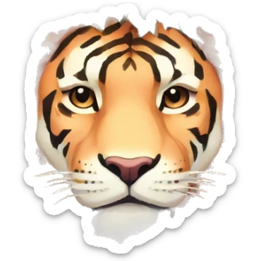 Pixel art of a pixel pink peach beige blue cream pastel pixel tiger pixel lion wearing tropical flowers and leaves, flower crown, floral, pixel sticker