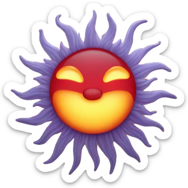 red sun rayses god sticker