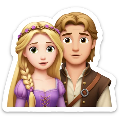 Rapunzel and Flynn sticker