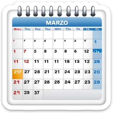 27 MARZO, calendar sticker