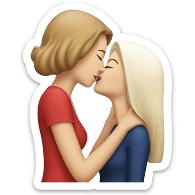 lebanese woman kissing white woman  sticker