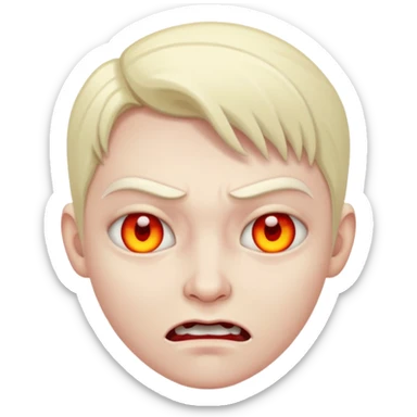 Evil expression sticker