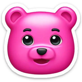 Pink gummy bear trendy sticker