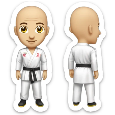 Bald Lebanese agile coach in kata and dojo suit sticker