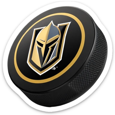 Vegas Golden Knights Second Logo on a Hockey Puck sticker