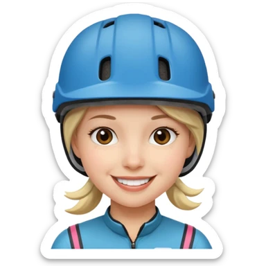 girl with bike helmet sticker
