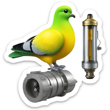 https://www.emojis.com/emoji/realistic-pigeon-yellow-green-R7fMwsTeXFy relace disk of quartz and use https://www.emojis.com/emoji/disk-of-quartz-in-valve-vacuum-tube-YRta95YF2bm sticker
