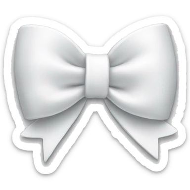 a white bow with “GA” written on it sticker