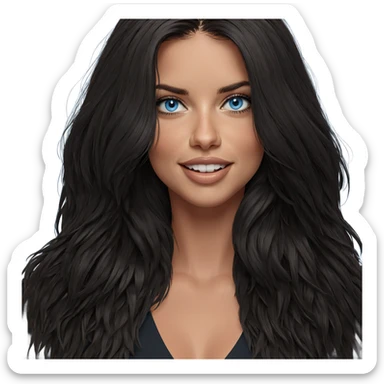 smiling girl with blue eyes sticker