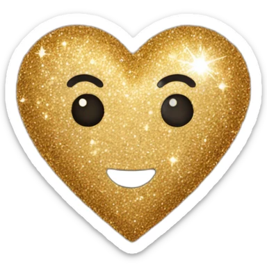 coeur avec des paillettes sticker