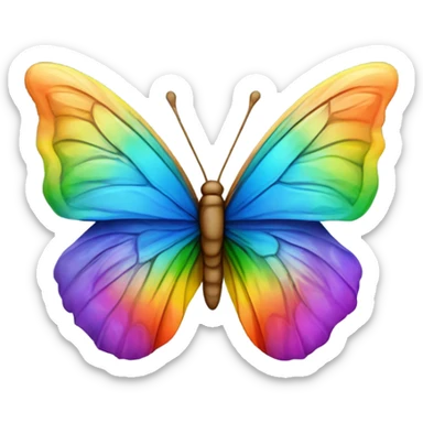 Symbol for adhd, rainbow butterfly sticker