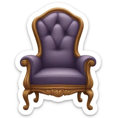 Chair with face sticker