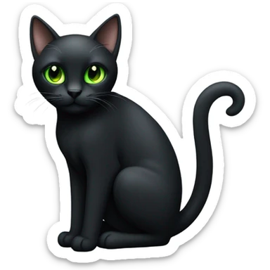 Black cat sticker