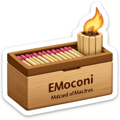 box of mathces sticker