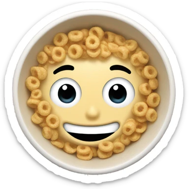 Cereal bowl sticker