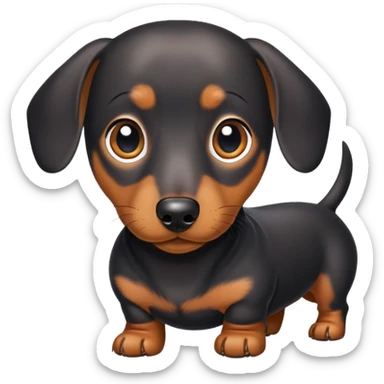 Weiner dog black sticker
