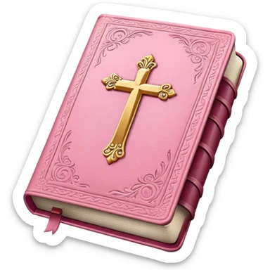 a pink bible sticker