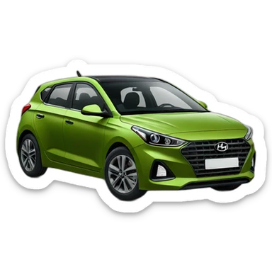 Voiture i20 hyundai couleur vert kaki sticker