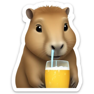 capybara drinking mate argentino sticker