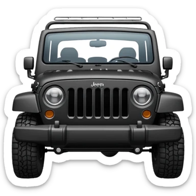 Jeep grill just headlights and grille slots sticker