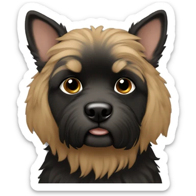 Black york with light brown Muzzle and paws sticker