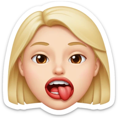 Persona mordiéndose el labio sticker