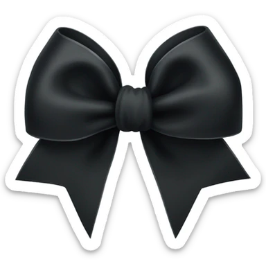 A black bow  sticker