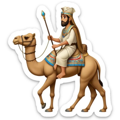ancient israelite servant on camel sticker