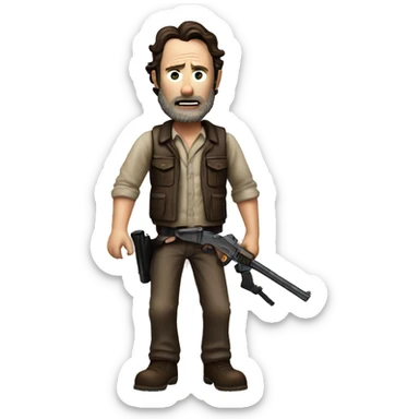 Rick Grimes from The Walking Dead shoot sticker