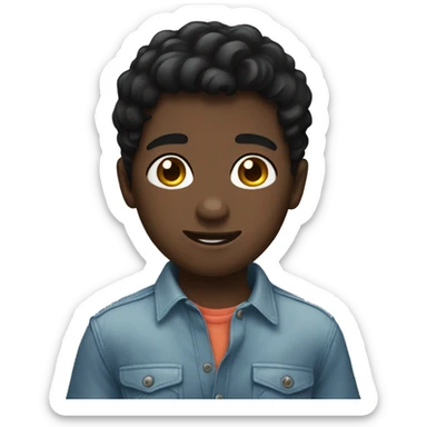 black haired boy holding shirt looking in love  sticker