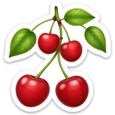 two cherries connecting together sticker